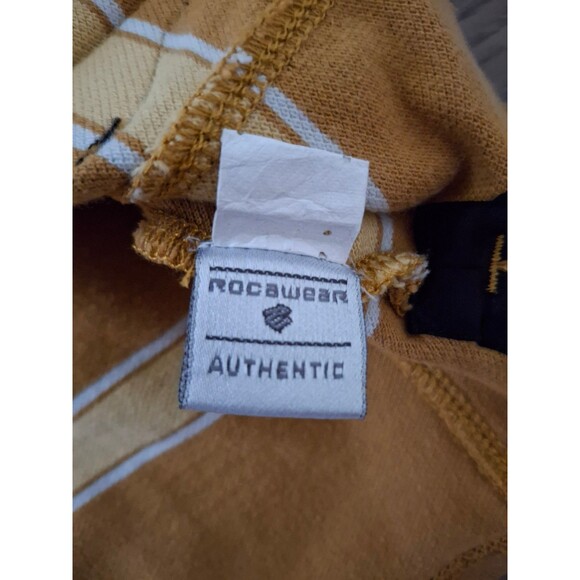 Vintage Rocawear Polo Shirt, Men's 2XL, Brown Tan Stripes, 100% Cotton - Picture 9 of 9